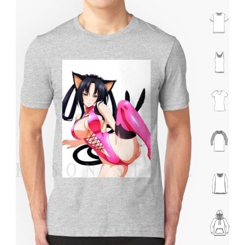 Hot Kuroka Nekomata | High School Dxd Ecchi T Shirt Men Cotton Kuroka Rias Gremory Highschool Dxd High School Dxd