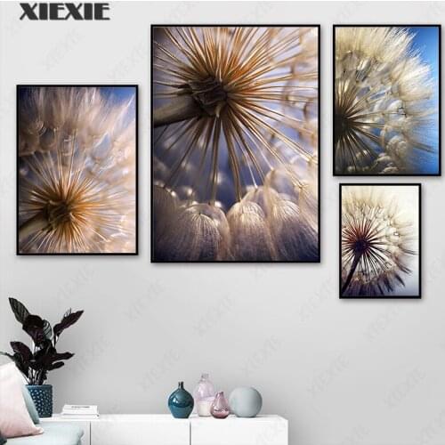 Nordic Style Dandelion Flower Posters and Prints Living Room Scandinavian Dandelion Wall Art Canvas Painting Home Decoration