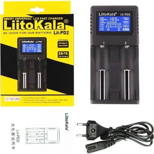 Liitokala LiiPD2 18650 3.7V Li-ion charger 1.2V NiMH battery21700 18350 18500 AAA LiFePO43.2V 3.85V cargador 26650