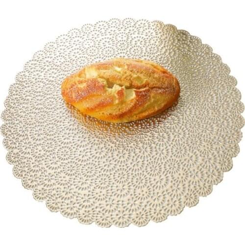 New Style PVC Thickened Heat Insulation Western Placemat Hotel Kitchen Waterproof Round Placemat