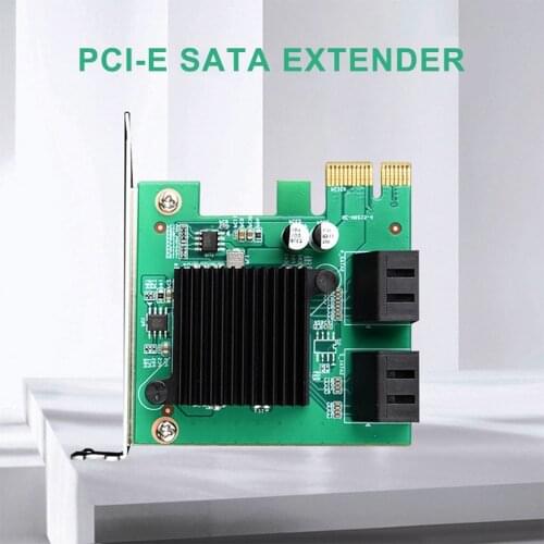 4 Port SATA 3.0 To PCIe Expansion Card PCI Express PCI-E SATA Adapter PCI-e SATA 3 Converter For HDD SSD IPFS Mining Controller