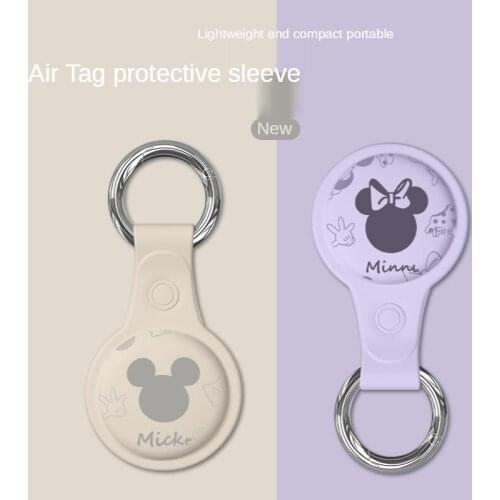 Disney cute Minnie is suitable for AirTag anti-lost device iphone collar positioning tracker key tag buckle hanging collar