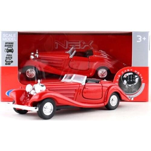 Welly/DieCast Metal Model/1:36 Scale/1936 500K Classical Toy Car/Pull Back Educational Collection/For childrens gift/Collection