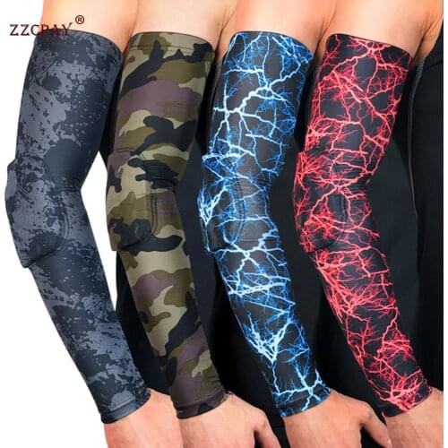 1Pcs Elbow Support Elastic Elbow Gym Exercise Protection Pad Outdoor Sports Basketball Camouflage Arm Guard Sleeve Riding Gear
