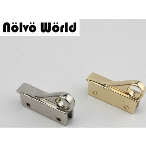 40pcs 34*20mm DIY purse 2 side clips die casting nickel color hardware bags clasp accessory,clase for making your own bags