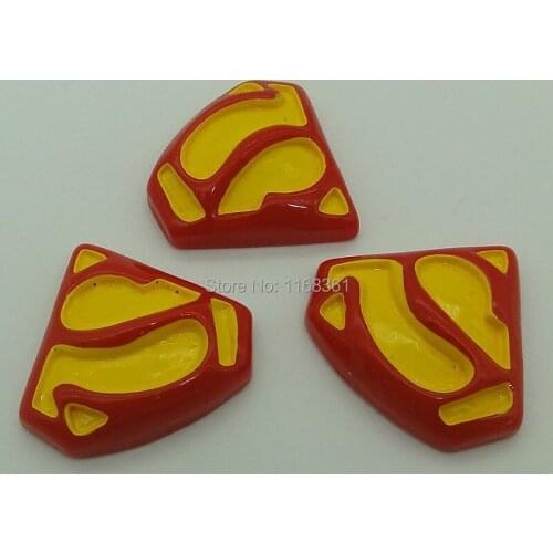1pcs/lot resin flat back Halloween super man logo 27mm Cabochons Scrapbooking Hair Bow DIY Christmas decration C110-6