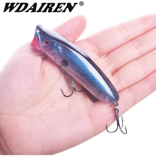 1Pcs Popper Fishing Hard Lures 80mm 11.5g Topwater Floating Wobblers Bass Baits Artificial Isca Pike Lure Crankbaits Tackle
