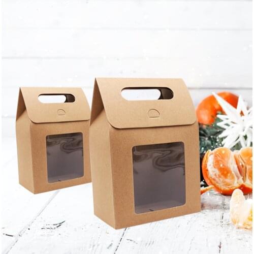 12pcs Kraft Paper Bag Khaki Candy Bag Wedding Favors Gift Box Package Birthday Party Baby Shower Craft Packaging Bags Flip Cover