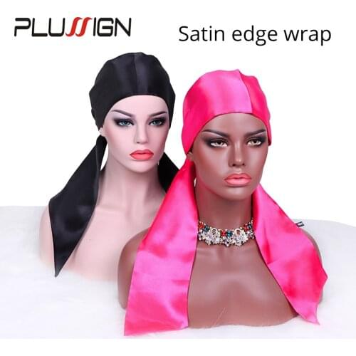 2Pcs/Lot Satin Edge Scarves For Wig Non Slip Hair Wrap Wigs Grip Band For Yoga, Makeup, Facial, Sport Factory Wholesale Price