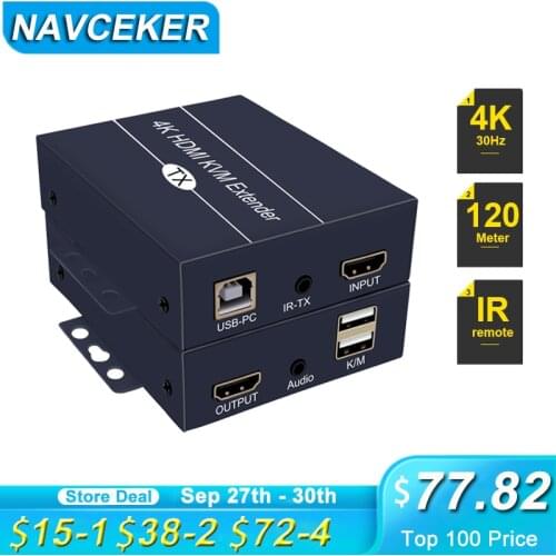 2020 Best IP Network HDMI KVM Extender 200m with Loop Out 1080P RJ45 Ports HDMI Extender IR 660ft HDMI USB Extender Over Cat5e/6