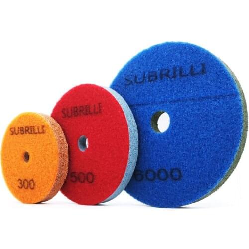3/4/5 3pcs Sponge Polishing Pad Diamond Buffing Wheel Stone Granite Marble Concrete Sanding Disc For Polisher
