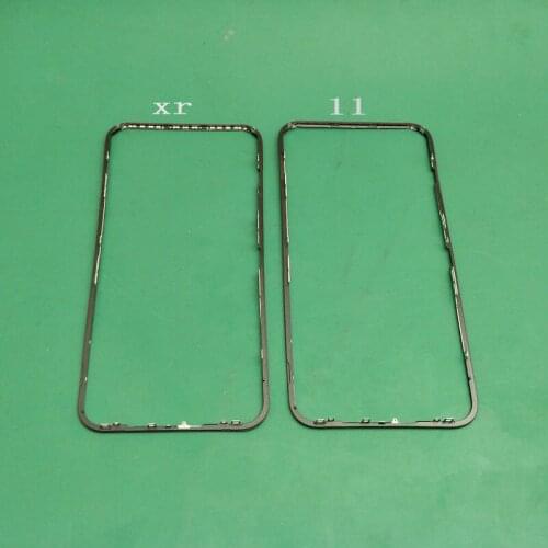 5pçs moldura chassi médio quadro peças de reparo para apple iphone 11 xr display lcd tela frente moldura vidro