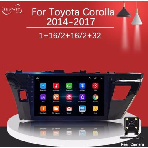 2Din Android Autoradio for 2014-2017 Toyota Corolla Car Radio Bluetooth Car Stereo Multimedia Video Player GPS Navigator DSP