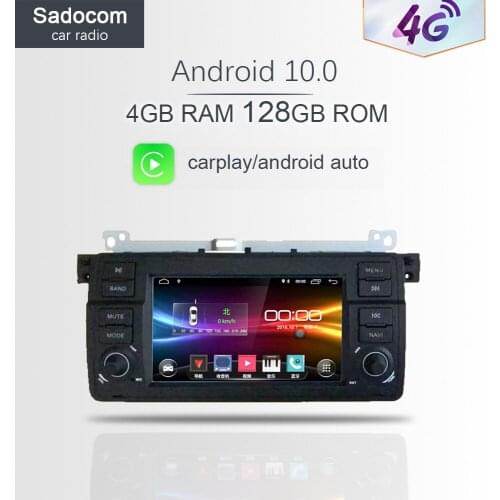 Carplay 7" Android 10.0 RDS autoradio 64GB ROM 4GB RAM Car Audio DVD GPS car radio Glonass for BMW E46 M3 318/320/325/330/335