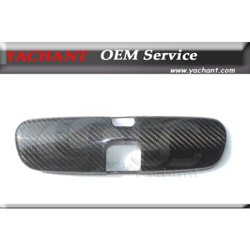 Full Carbon Fiber Rear View Roof Mirror Cover Fit For 08-12 Evolution EVO X EVO 10 RA Style Room Rear View Roof Mirror Cover