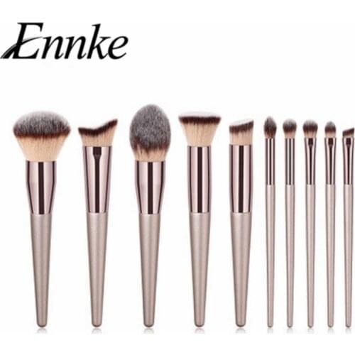 ENNKE 1pcs professional makeup brushes Beauty Tools Brush Champagne Gold Loose Powder Eye Shadow Brush Set