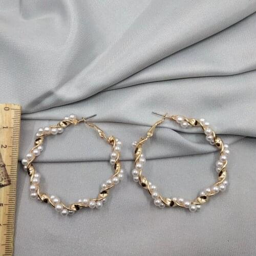 European and American style jewelry personality, vintage, all-around fashion, pearl earrings, earrings, female d41