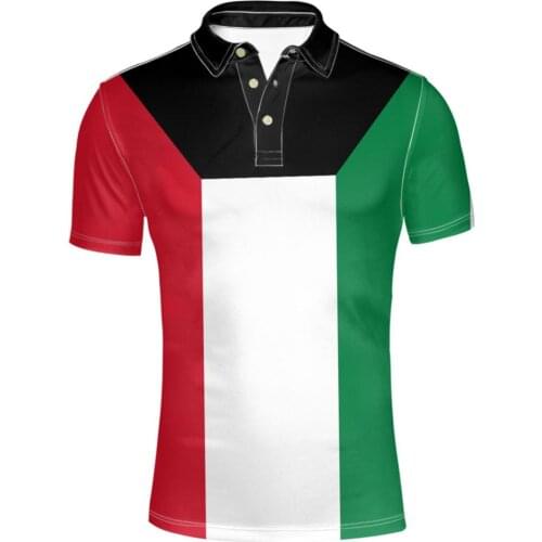 KUWAIT youth free custom made name number kwt Polo shirt nation flag kw state kuwaiti arabic arab college print photo clothes