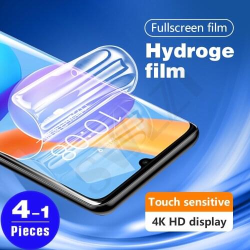 1-4Pcs for Honor 9x lite 9C 9N 9i play 9A 5 5T Youth 4 4T pro X10 Max 3 3E hydrogel film phone screen protector Not Glass film