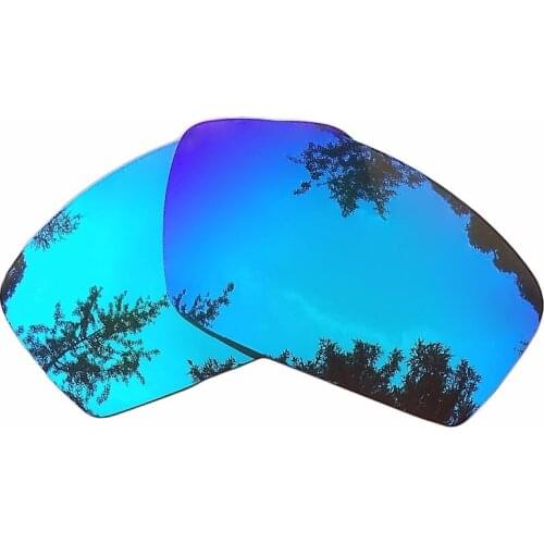 Ice Blue Mirrored Replacement Lenses for Square Whisker Sunglasses Frame 100% UVA & UVB Anti-Reflective
