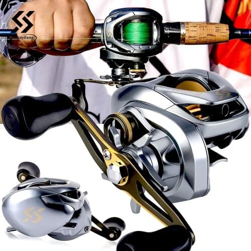 Sougayilang 11+1 BB Baitcasting Reel 8kg Max Drag 6.3:1 High Speed Gear Ratio Saltwater Freshwater Fishing Wheel Fishing Reel