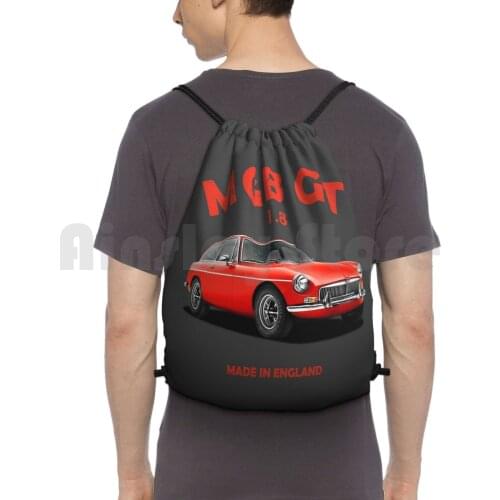The Classic Mgb Gt Backpack Drawstring Bag Riding Climbing Gym Bag Mgb Gt Mg Bgt Mgb Mg Car Cars Classic Car Sports Car