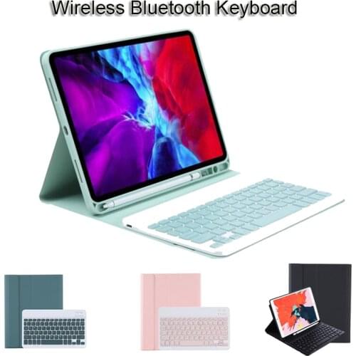 Candy Colors Bluetooth Wireless Tablet Keyboard Case For iPad 11th 2020/2018 With Stand & Pen Slot Generation Tablet Keyboard