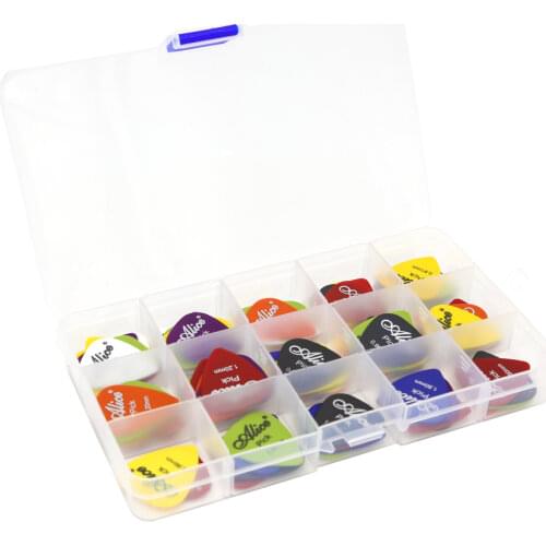 Assorted Thickness Lots Of 100Pcs Guitar Plectrums Picks Alice Matte+1 Pcs Plastic Picks Box Case Acoustic Electric