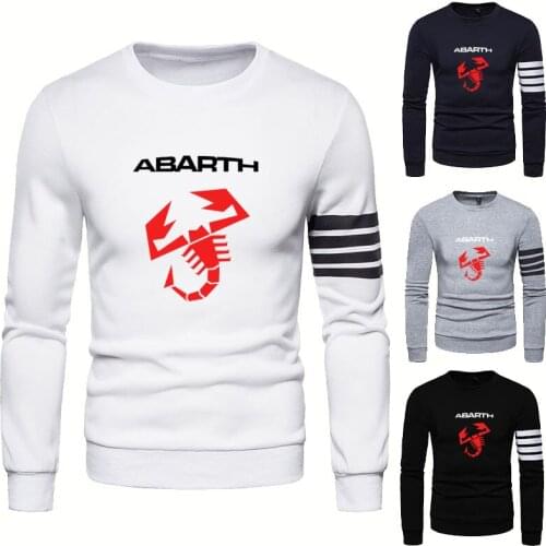 Fashion Casual Abarth Car Logo Printing Spring Autumn Splicing Mens Sweatshirt Cotton Harajuku High Quality Men hoodie