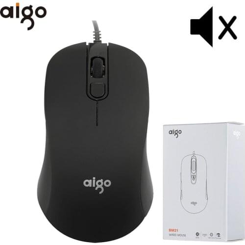 Aigo USB Mouse Optical Wired Mouse 1200/2400 DPI Computer Mouse 4-Button Silent Gaming Mouse for PC/Laptop/Computer/Desktop/Mac