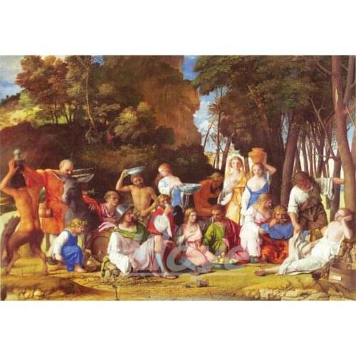 DIY 5D Diamond Painting Banquet of the Gods Full Drill Square Diamond Embroidery Mosaic Art Pictures of Rhinestones Decor CV577