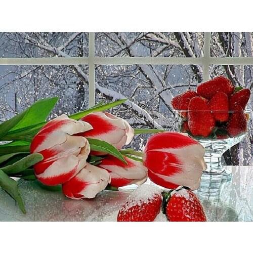 A21374 11CT/14CT/18CT/25CT/28CT night snowing patterns Counted Cross Stitch DIY Cross Stitch Kits Embroidery Needlework Sets