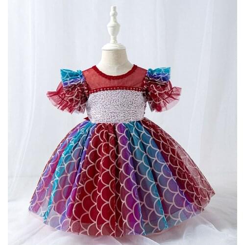LZH 2021 New Baby Color Matching Elegant Lace Princess Dress For 1st Year Birthday Dress Baby Girls Dresses Newborn Clothing