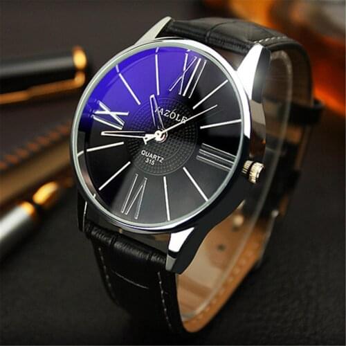 2021 New Mens Large Dial Quartz Watches Blue Light Glass Men Watch Fashion Round Dial Minimalist Wristwatches Relógio Masculino
