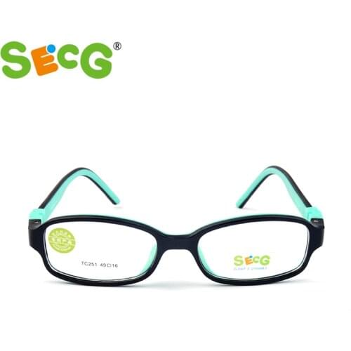 SECG Top Brand Optical Children Glasses Frames TR90 Frame Kids Glasses Clear Transparent Eyewear For Children Spectacles