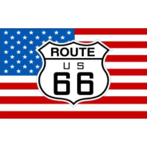 90*150cm Historic West US Route 66 Flags For Decoration