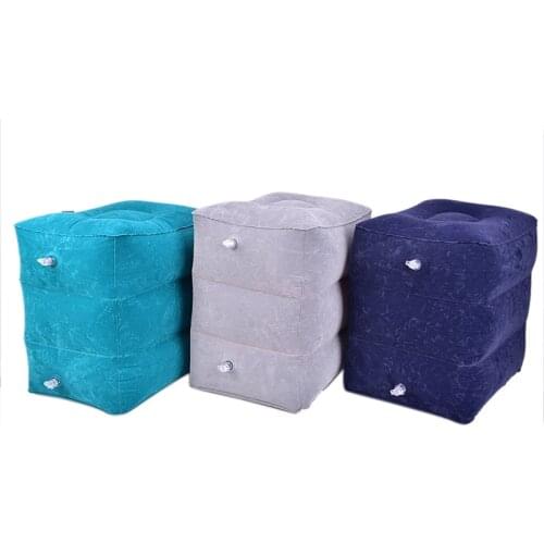 Useful Inflatable Portable Travel Footrest Pillow Plane Train Kids Bed Foot Rest Pad