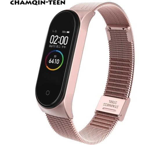 Buckle Stainless Steel Strap for xiaomi mi band 4 Bracelet For Xiaomi Band 6 Strap for Xiaomi mi band 5 strap pulseras mi band 3