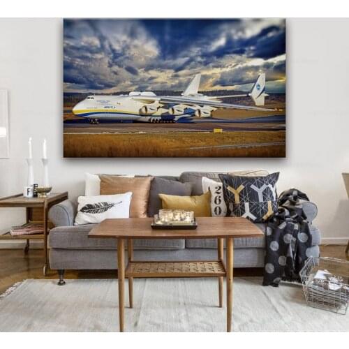 Largest an 225 antonov super cargo plane aircraft fanart living room art decor home decorative fabric poster