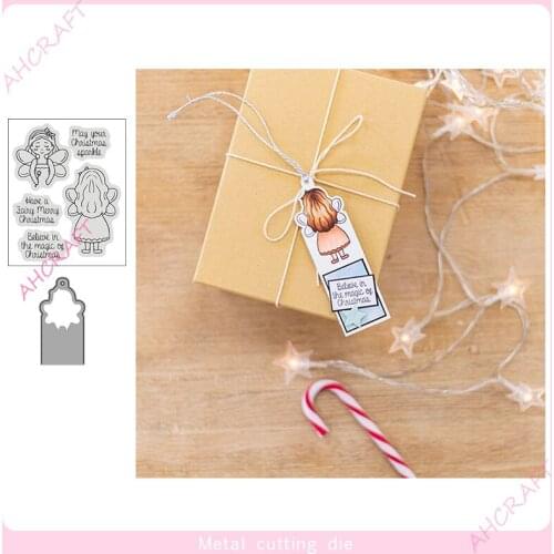 Dragonfly Fairy Stamp and Metal Cutting Dies for DIY Scrapbooking Photo Album Decorative Embossing Paper Card Crafts Die 2021