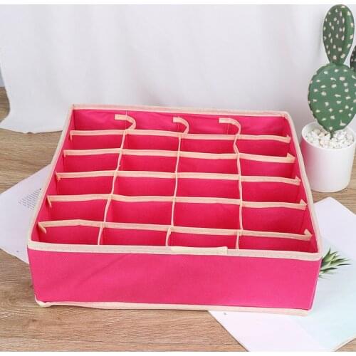 Foldable Home Storage Non-woven Scarfs Socks Bra Organizer Storage Box Drawer Closet Organizers Boxes For Underwear Bra