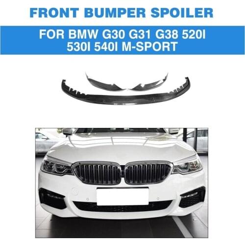 Carbon Fiber Front Bumper Spoiler Lip Splitters Apron for BMW 5 series G30 G31 G38 520i 530i 540i M-sport Bumper 2017 2018