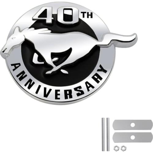 Car Styling 3D metal Mustang horse Logo Front Hood Grille Emblem 3M glue Sticker Running Horse Decal for Shelby GT