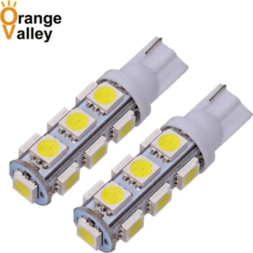 300pcs Wholesale T10 13 SMD 5050 License Plate LED Lights 168 194 W5W 13LED Car Clearance Bulb 13SMD DC12V High Quality