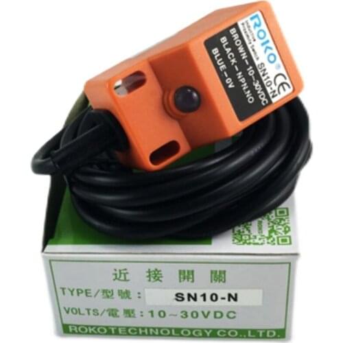 Taiwan original Ruike square proximity switch SN10-N/P/N2/P2/A/A2/KP2 DC three-wire normally open