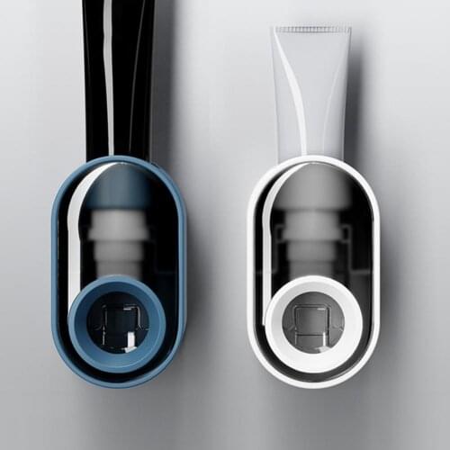 Toothpaste Squeezer Wall Mounted Waterproof PC Automatic Anti-dust Toothpaste Dispenser for Home