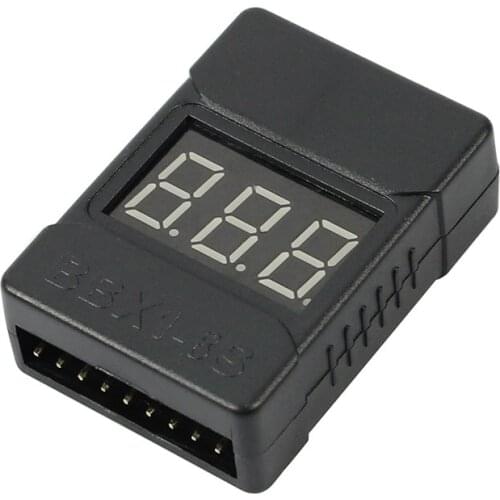 LiPo Battery Checker RC 1-8S Battery Tester Monitor Low Voltage Buzzer Alarm with LED Indicator for LipoLife LiMn Li-ion Battery