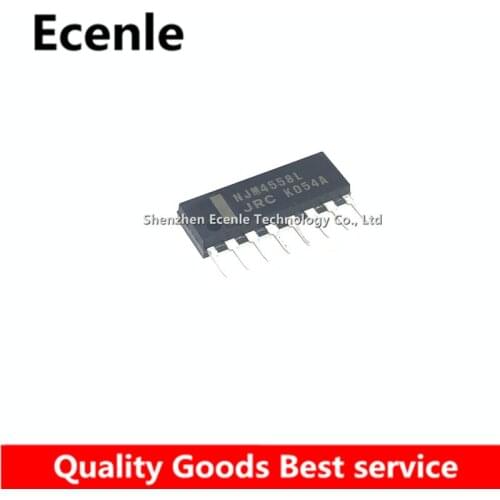 10 Pcs/Lot NJM4558L SIP-8 Operational Amplifiers - Op Amps Dual High Gain 100% New&Original