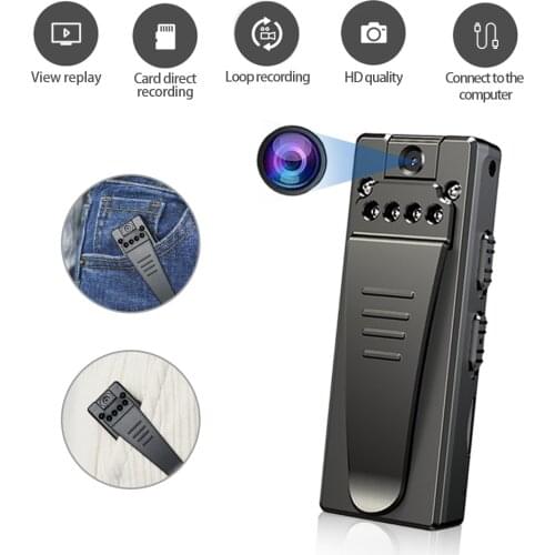 1080P HD Portable Mini Camera DVR Camera Digital Camera Night Vision Loop Recording Video Recorder Sports Back Clip Camera