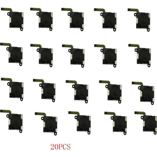 20pcs 3D analog joystick Sticks sensor replacement for Nintend Switch NS for Joy-Con controller parts Repair Black